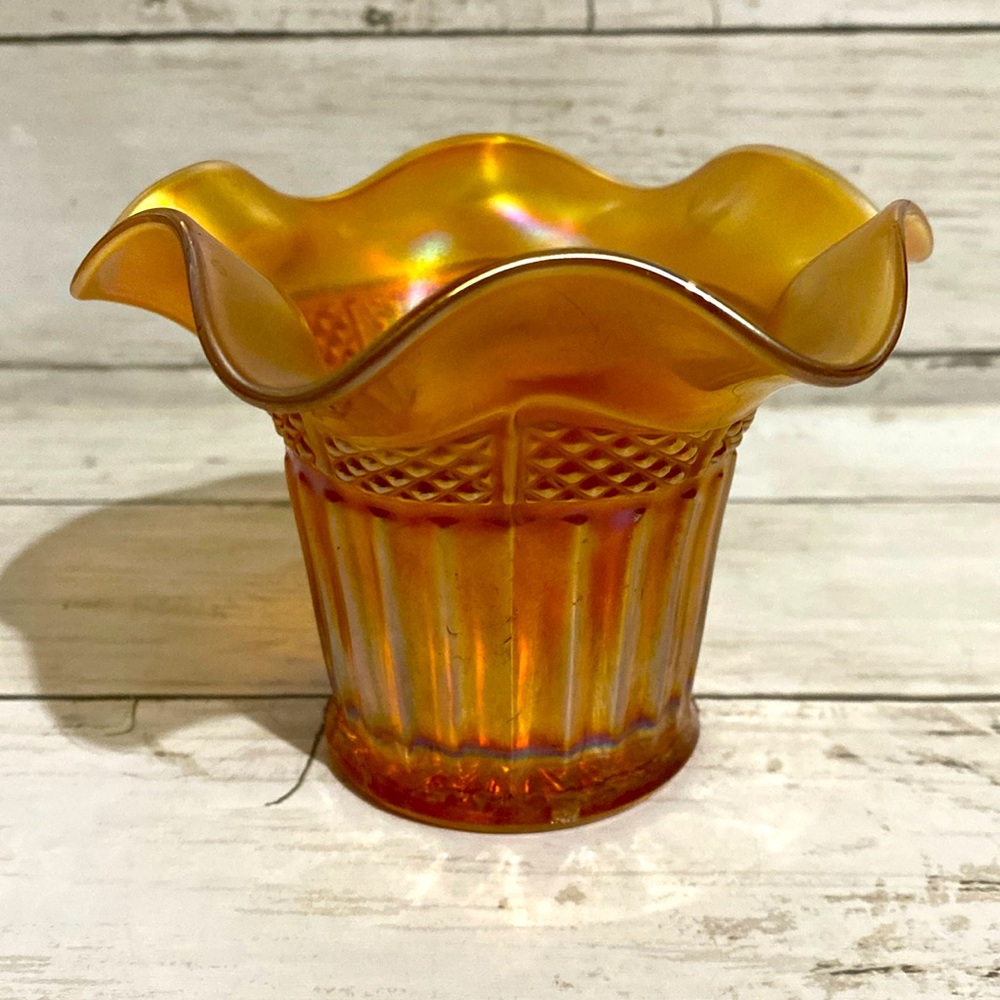 Vintage Northwood Marigold Hat Carnival Glass